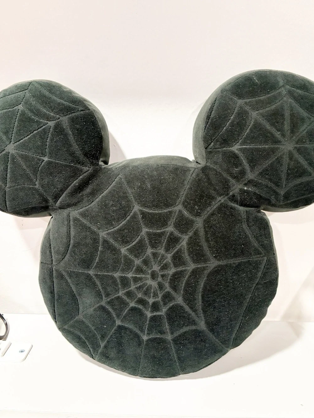 Disney Parks Mickey Mouse Spider Web Halloween Throw Pillow Decor