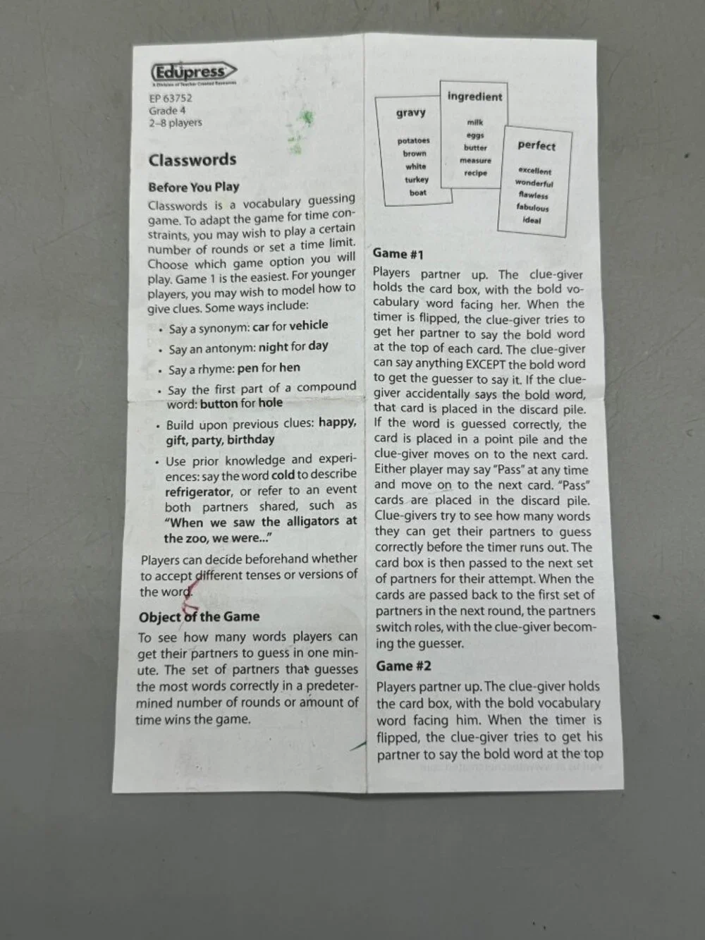 Edupress enhance vocabulary