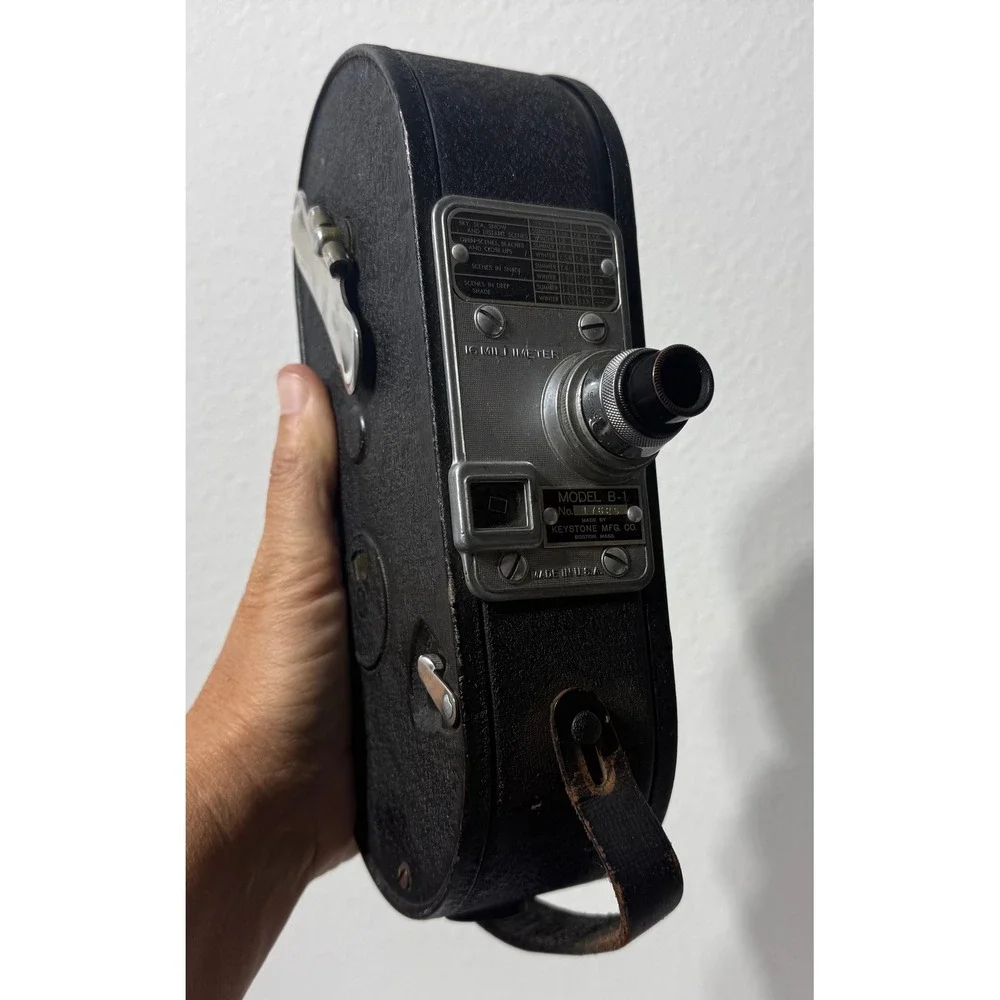 Vintage Keystone Model B-1 16mm Movie Camera Black Untested Parts Only USA