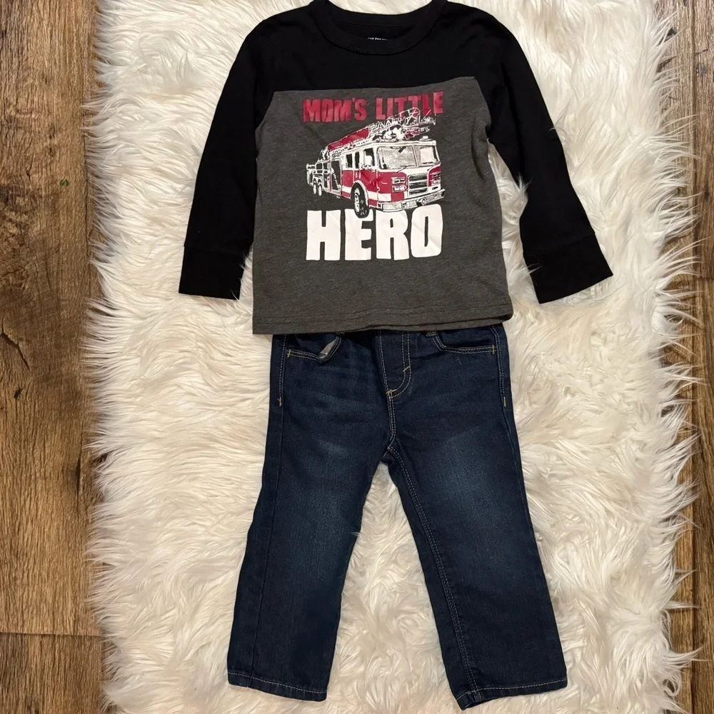 The Children’s Place Toddler Boy 2 Piece Matching Set Size 18-24‎ Months