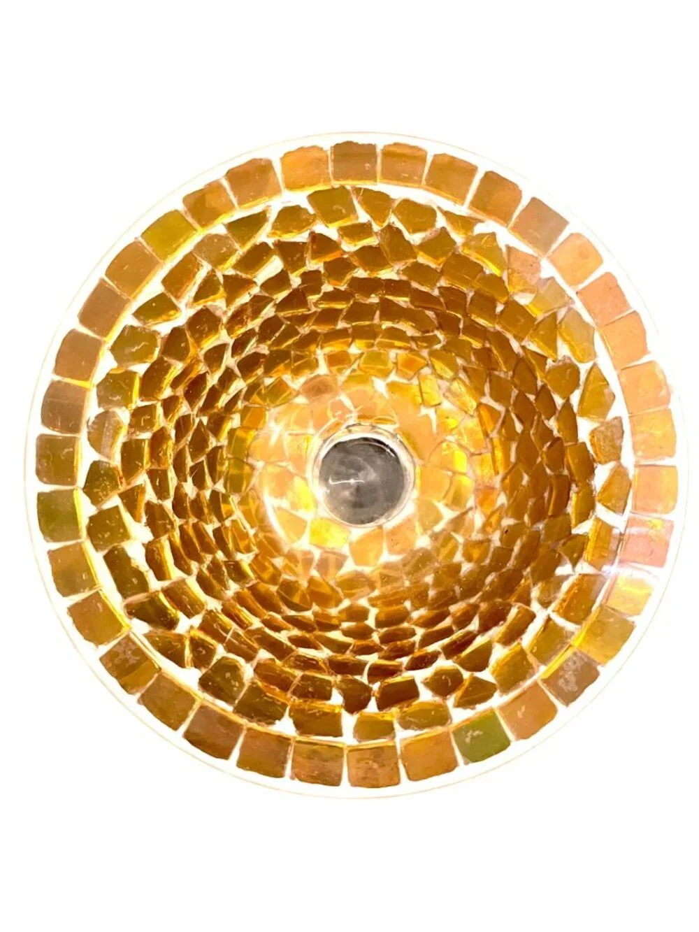 Vintage amber iridescent