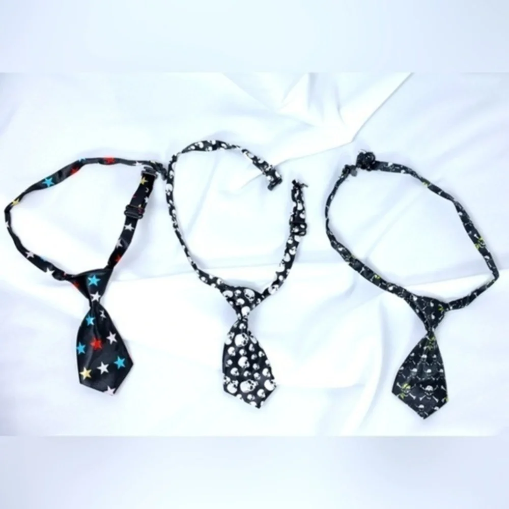 🅽🅴🆆 goth punk pirate Halloween skulls adjustable dog tie cat pet clothing