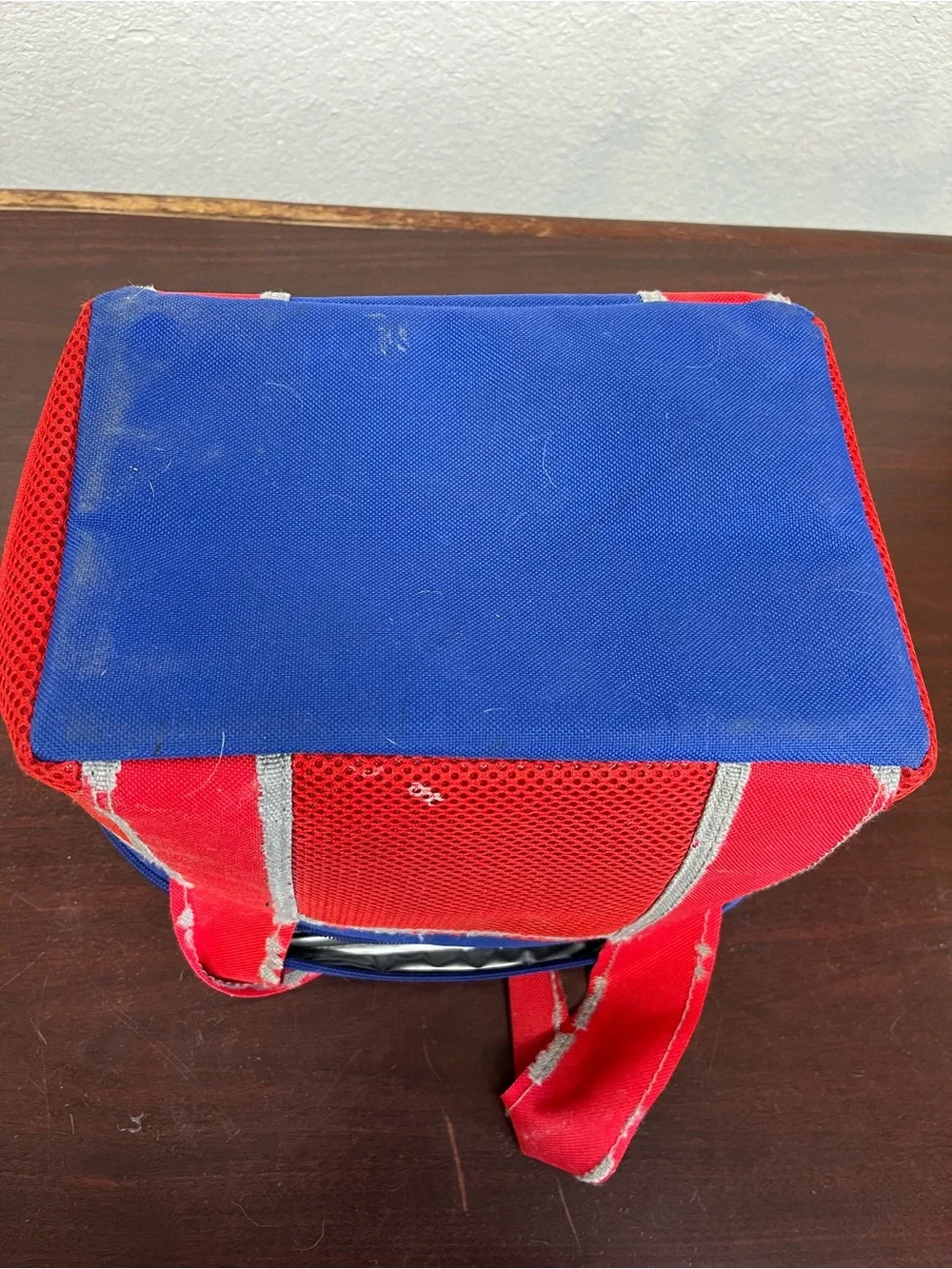 Vintage blue red