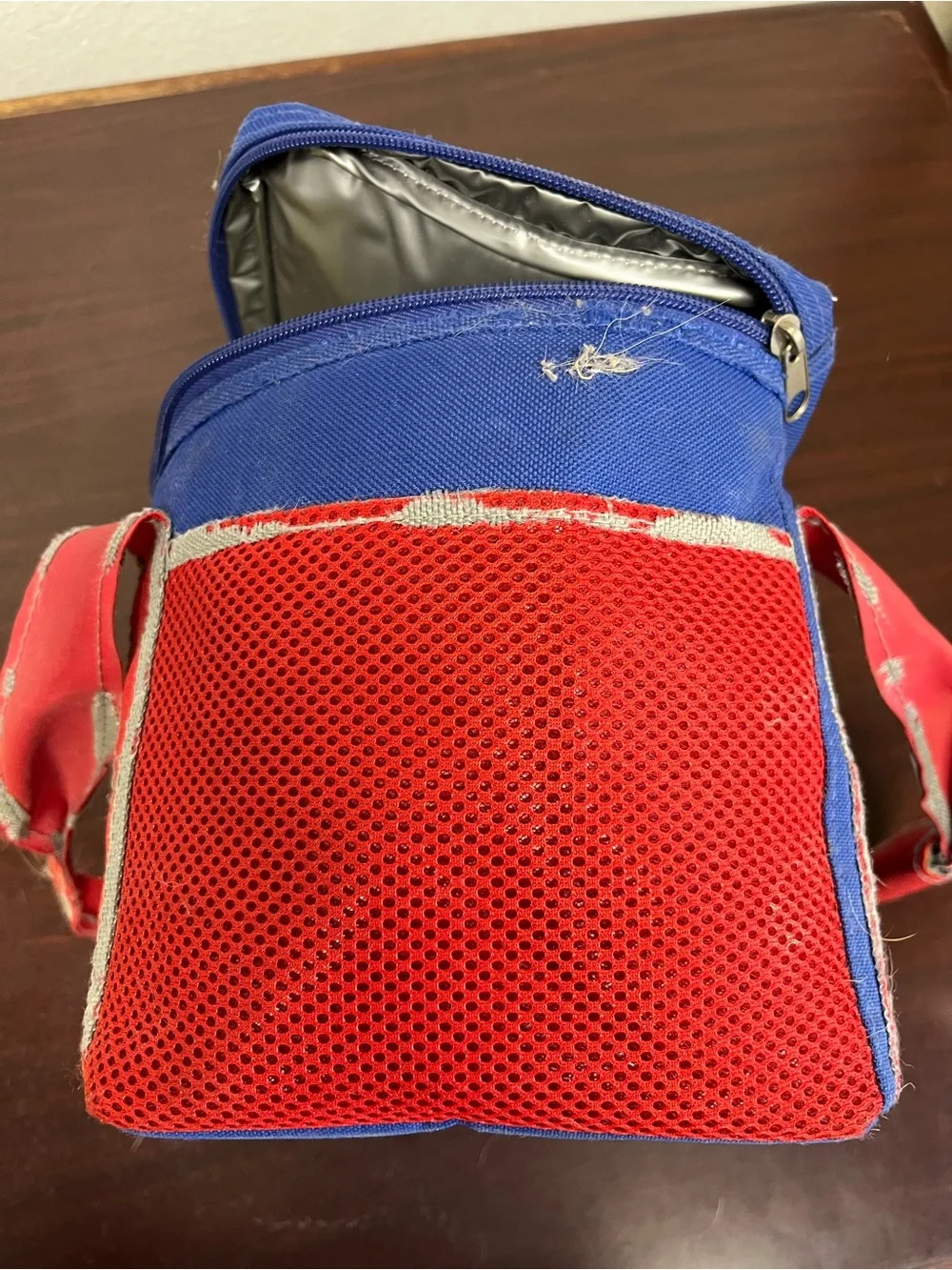 Vintage blue red