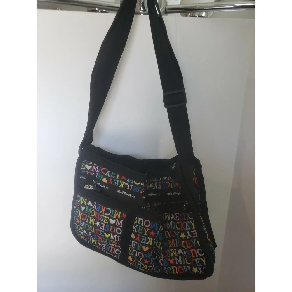 Walt Disney World Mickey‎ Mouse Color Letters Messenger Bag Purse Disney Parks