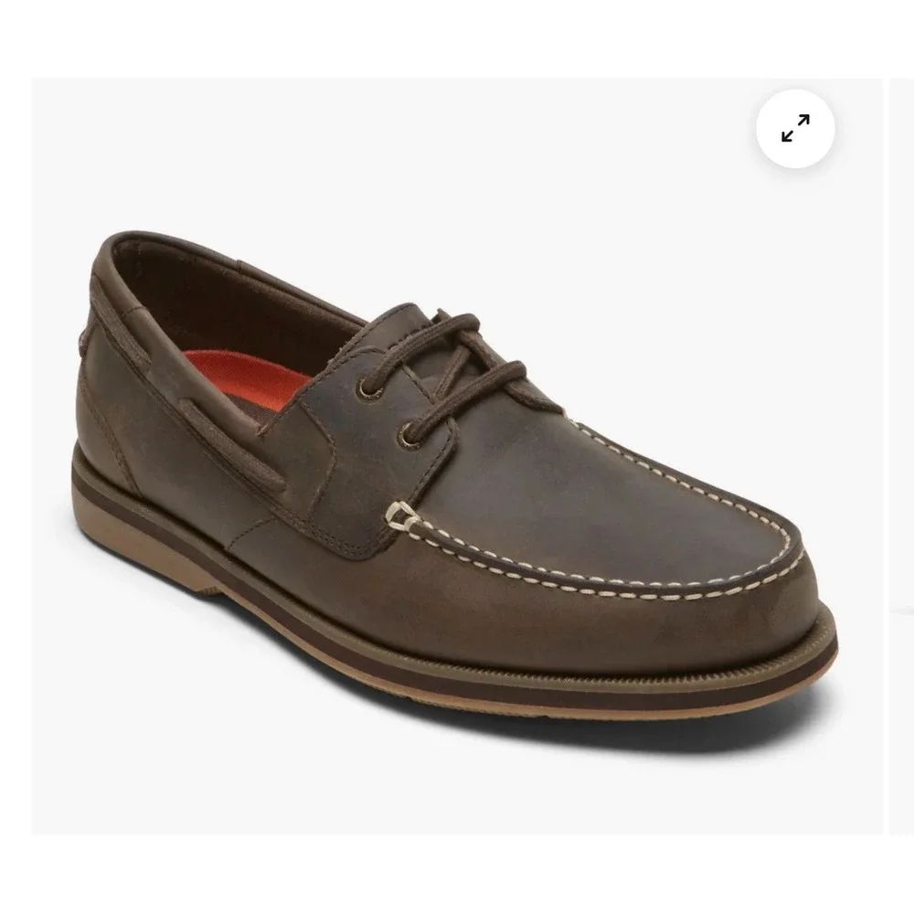 Rockport Southport Boat Shoe Men's 8 Brown Leather NWOB Classic Casual‎ Comfort