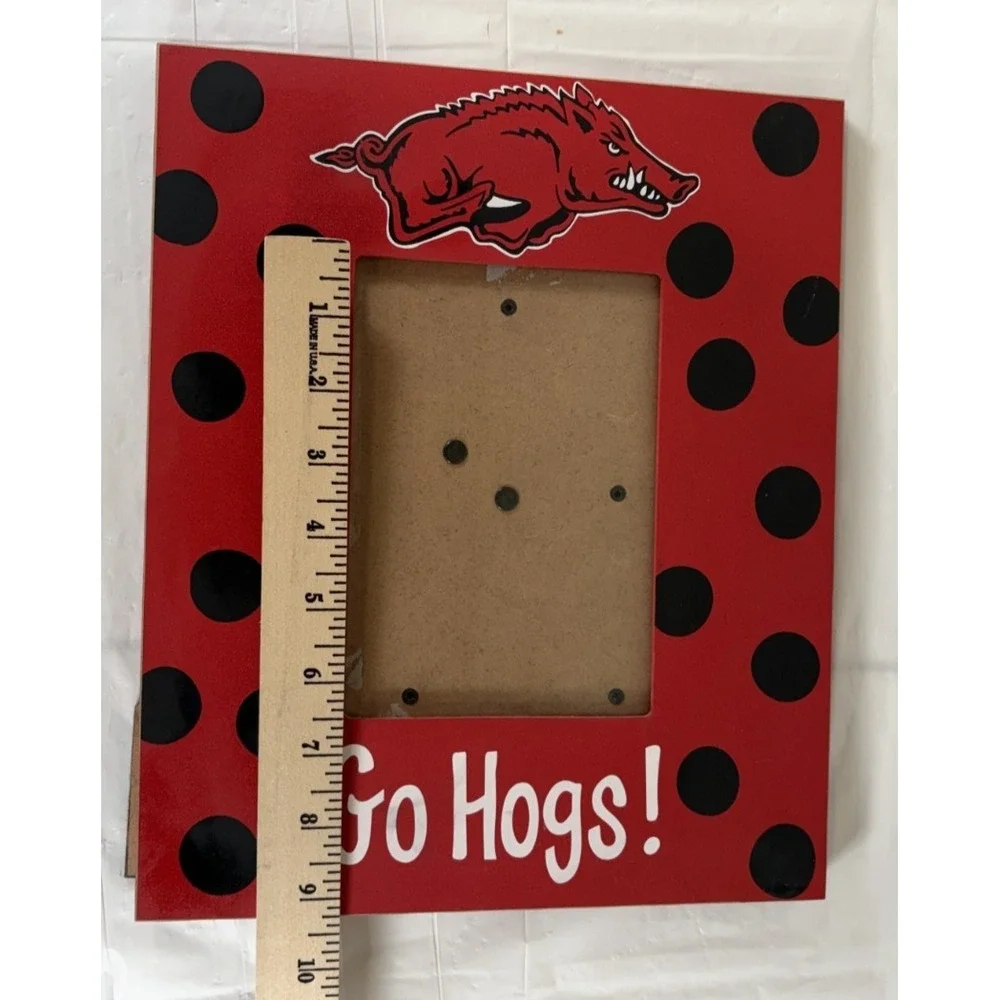 Arkansas Razorbacks‎ Picture Frame Polka Dots Red Black Go Hogs! 4