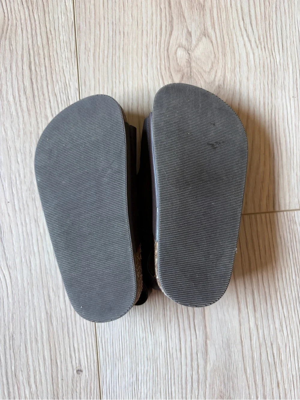 Old Navy Brown Triple-Strap Kids Sandals with Buckles