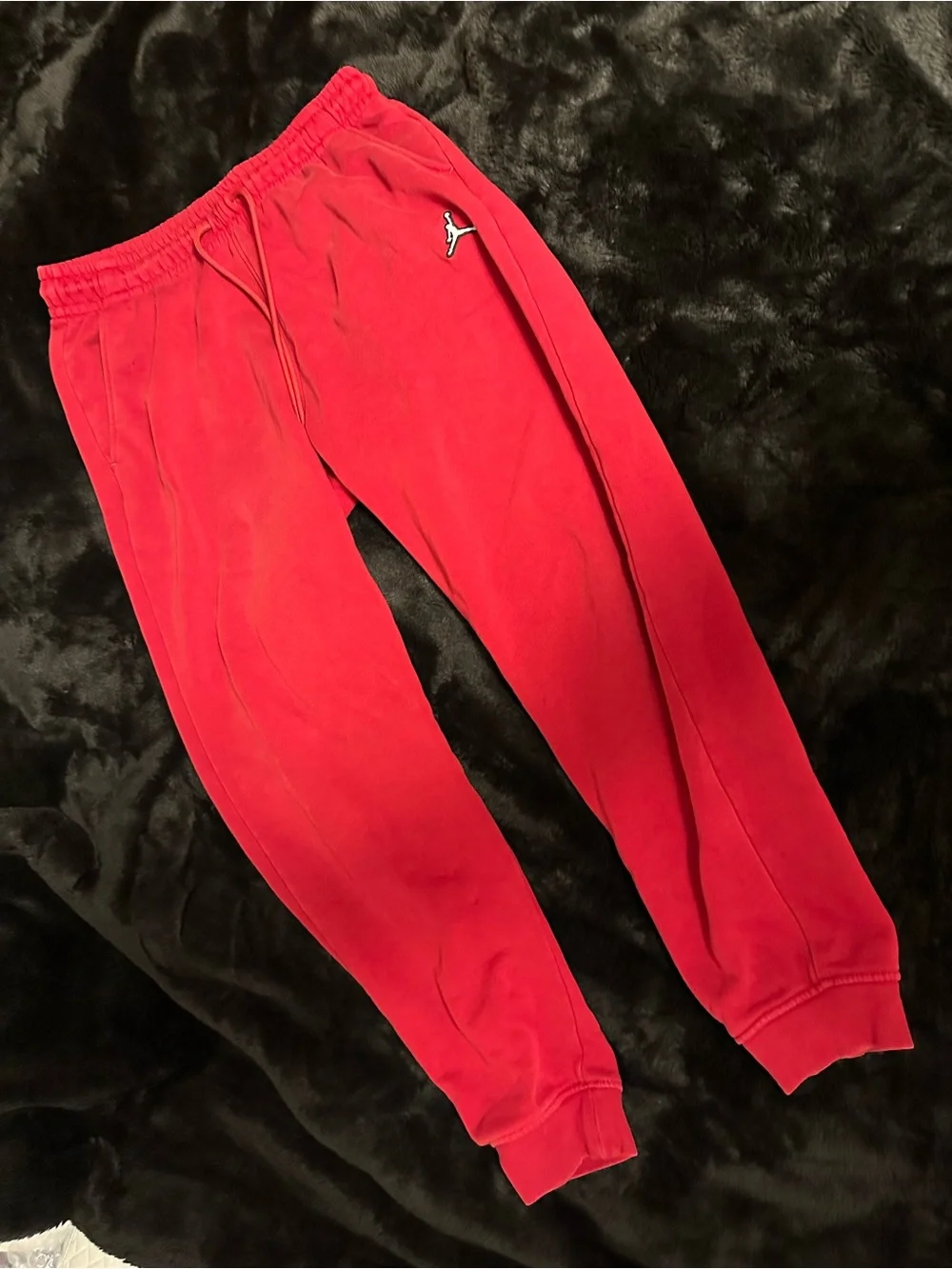 Jordan  Red Fleece Joggers with Jumpman Logo Men's MEDIUM *READ