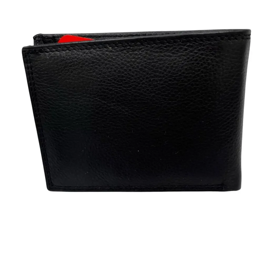 Valentina In Pell Made in Italy Men’s Genuine Pebbled Leather Bifold Wallet Luxe
