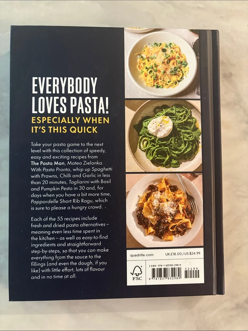 Pasta Pronto! Cookbook by Mateo Zielonka
