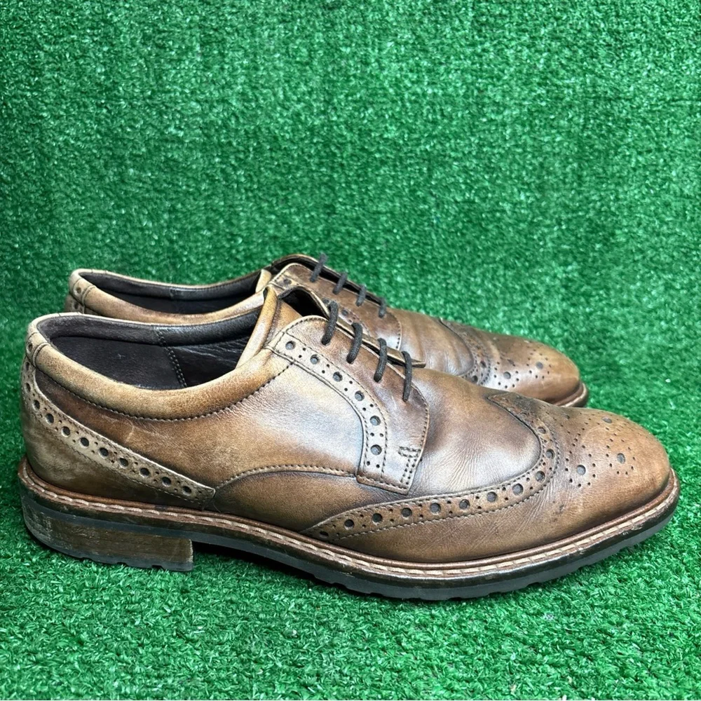 ECCO Vitrus Comfort Wingtip Lace Up Oxford Shoes‎ Brown Mens Size 43 US 9
