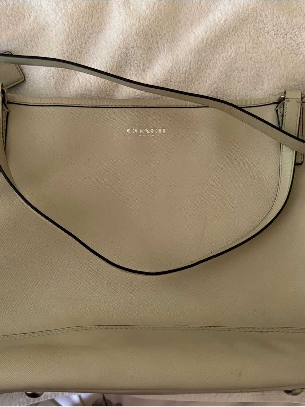 Coach Diaper Bag in Saffiano Leather. Includes changing mat and dust bag