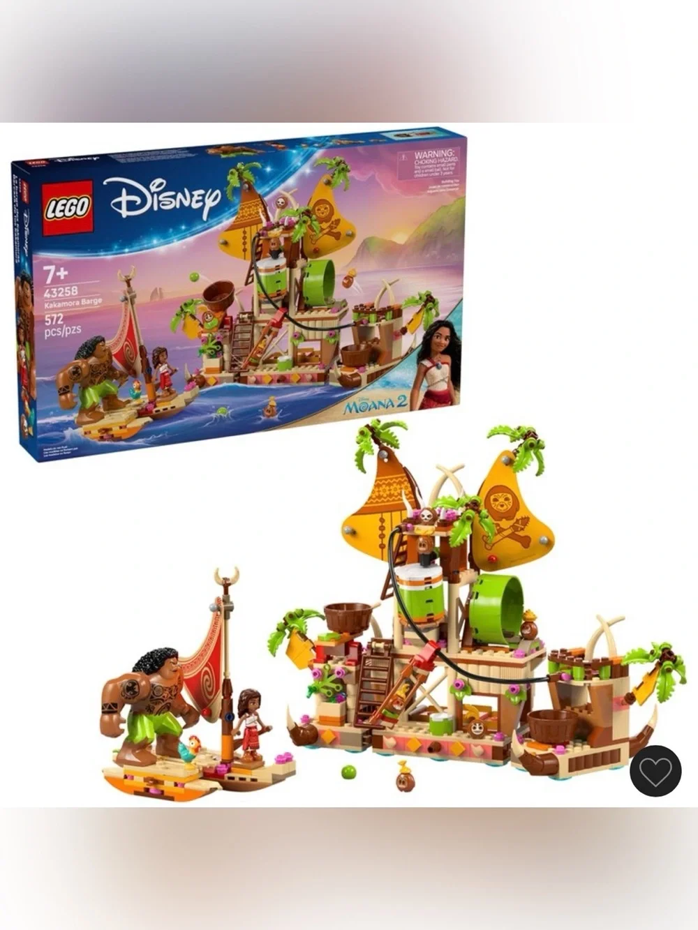 Disney Moana Adventure Raft Playset - Green, Yellow, Brown, Pink