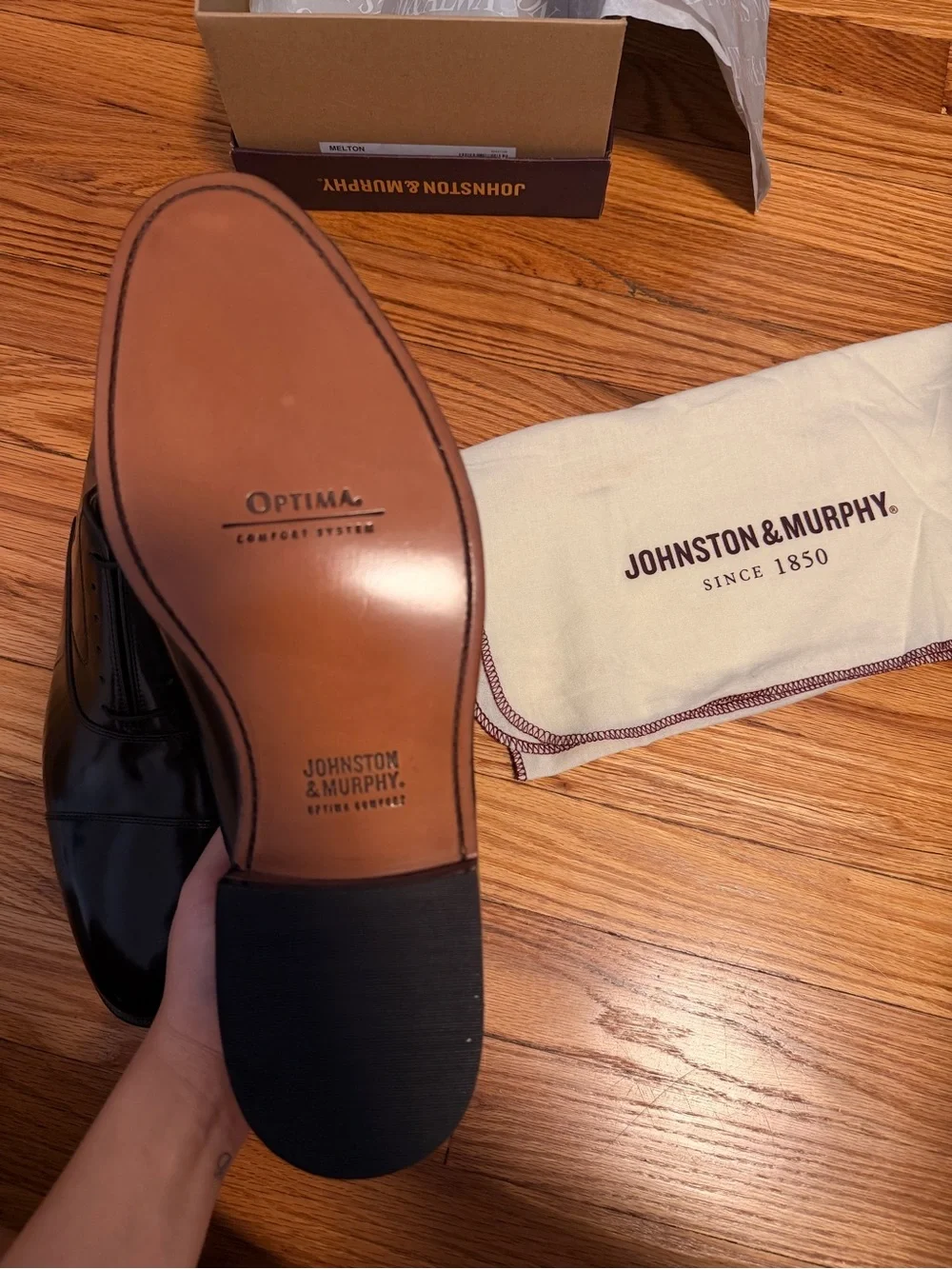 Johnston & Murphy polished cap