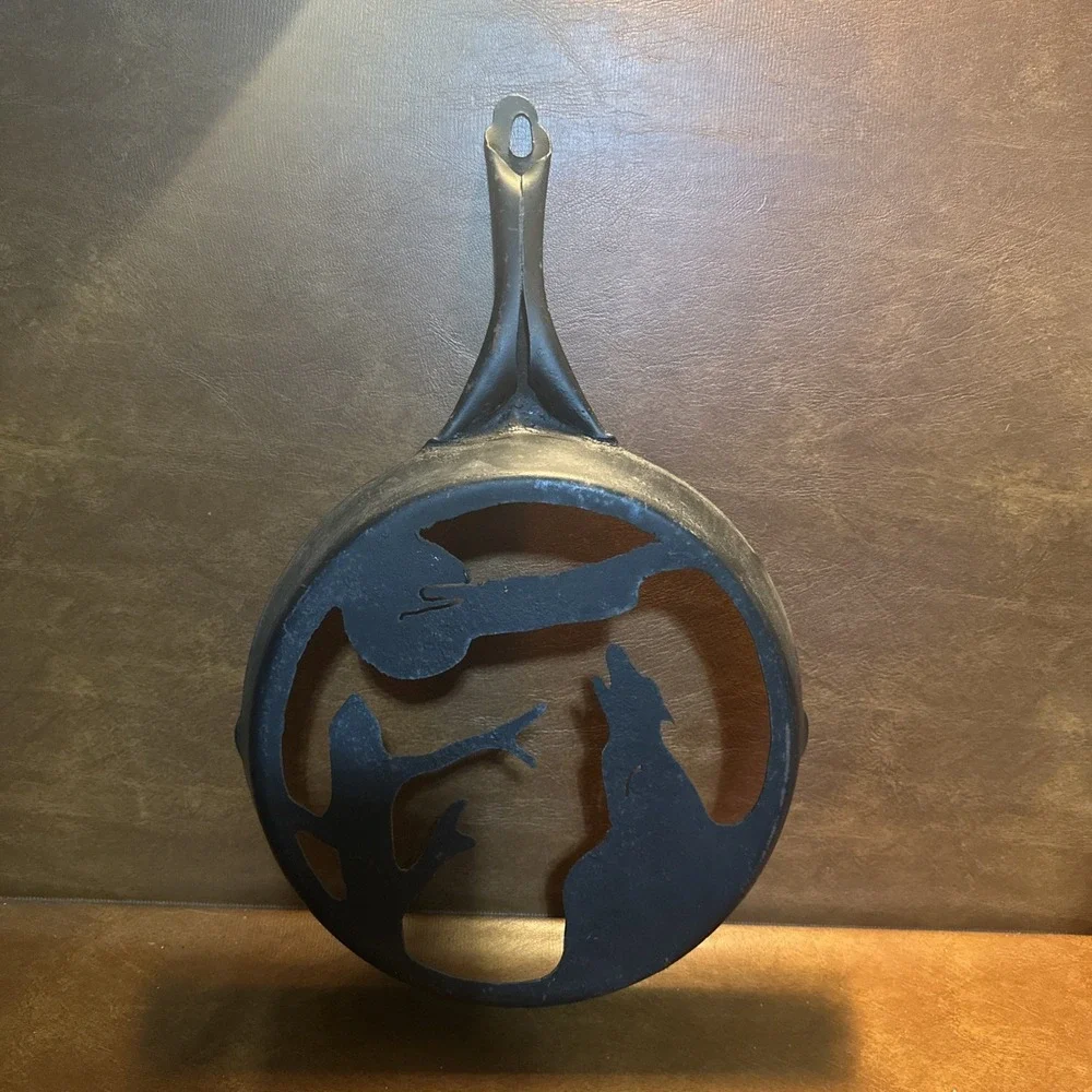 Vintage Never Break Frying Pan  Folk Art/ One Of A Kind