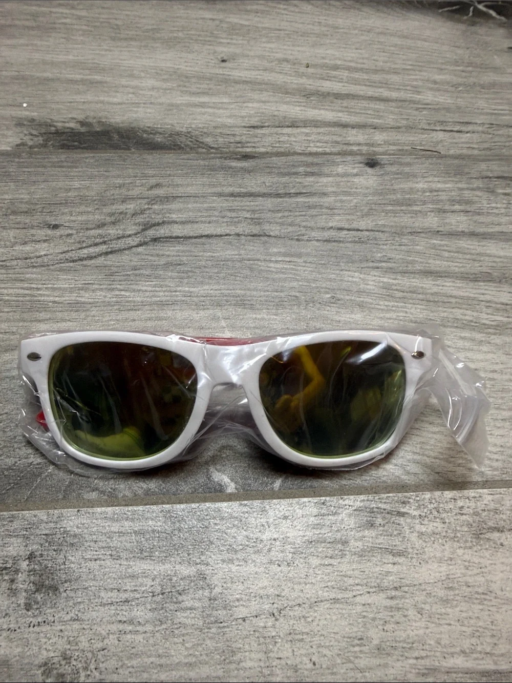 Kids White Sunglasses with Mirrored Lenses