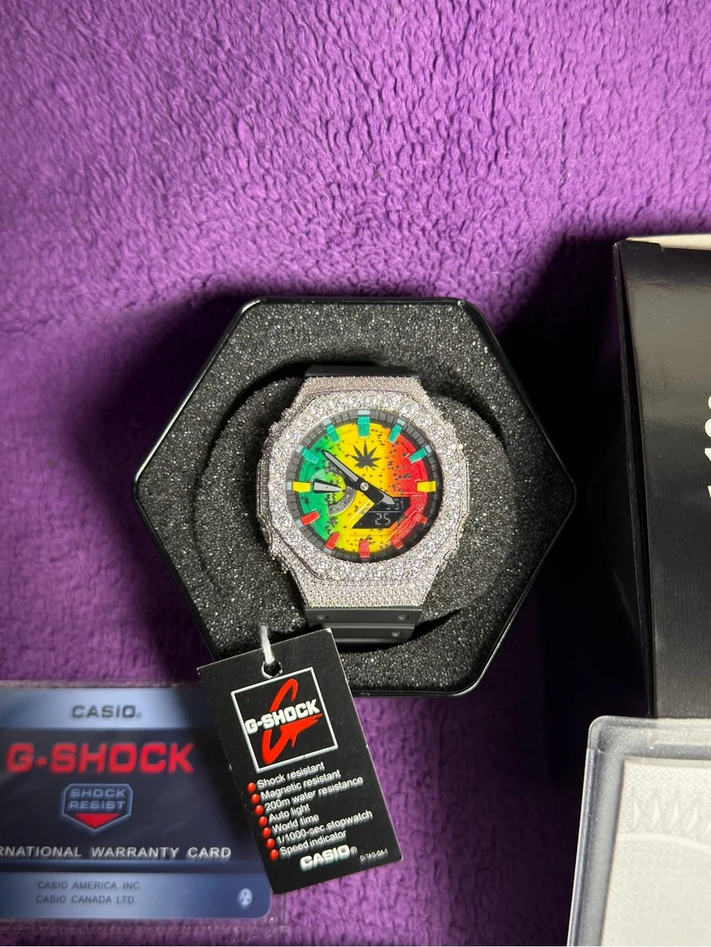Casio G-Shock Multicolor Dial Silver Bezel Watch