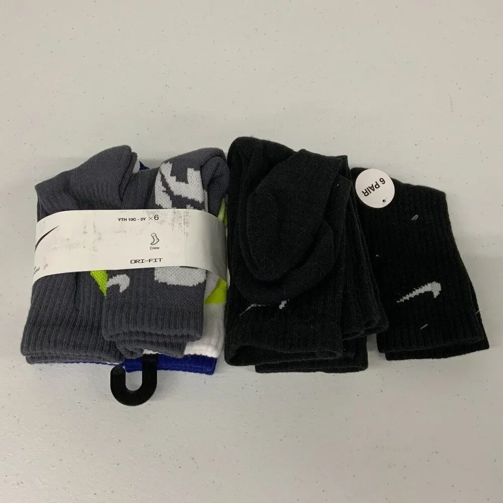 Nike Kids Everyday Crew XS Socks 10 Pairs