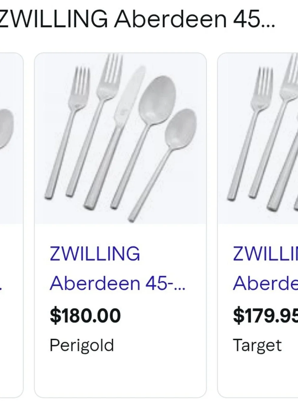 ZWILLING Aberdeen 45-pc 18/10 Stainless Steel Flatware Set.
