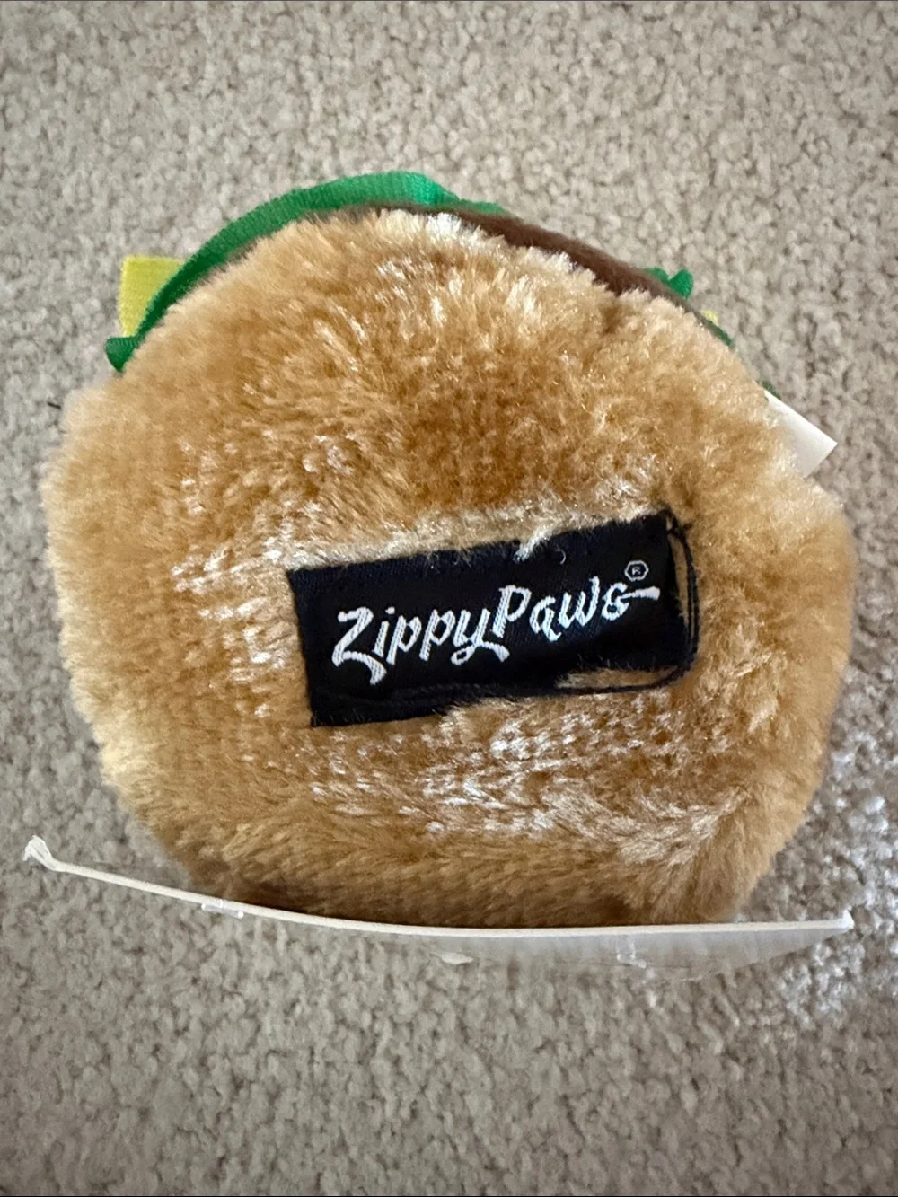 ZippyPaws NomNomz Plush Dog Toy - Brown with Pink Cheeks