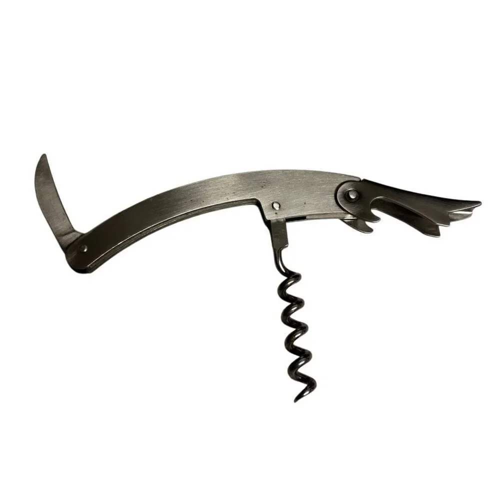 Waiter’s Friend Corkscrew Stainless Steel Wine Key With Knife