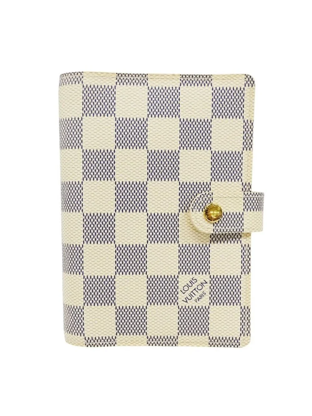 Louis Vuitton Notebook Cover Damier Azur Canvas Agenda PM Ivory 6 Hole Work