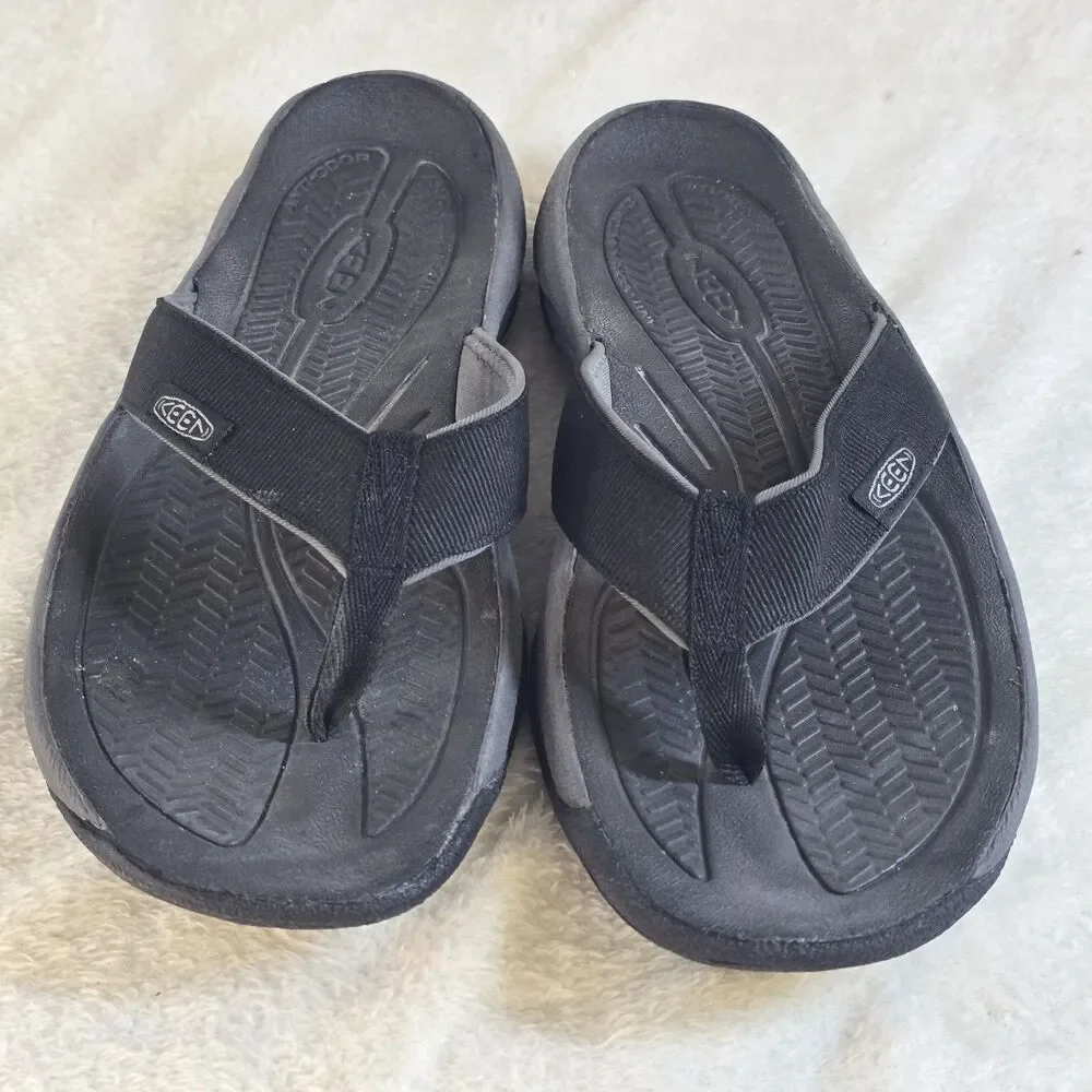 KEEN KMX 1019293 Mens Black Thong Sandals Flip Flops Size 8 Outdoor Comfort