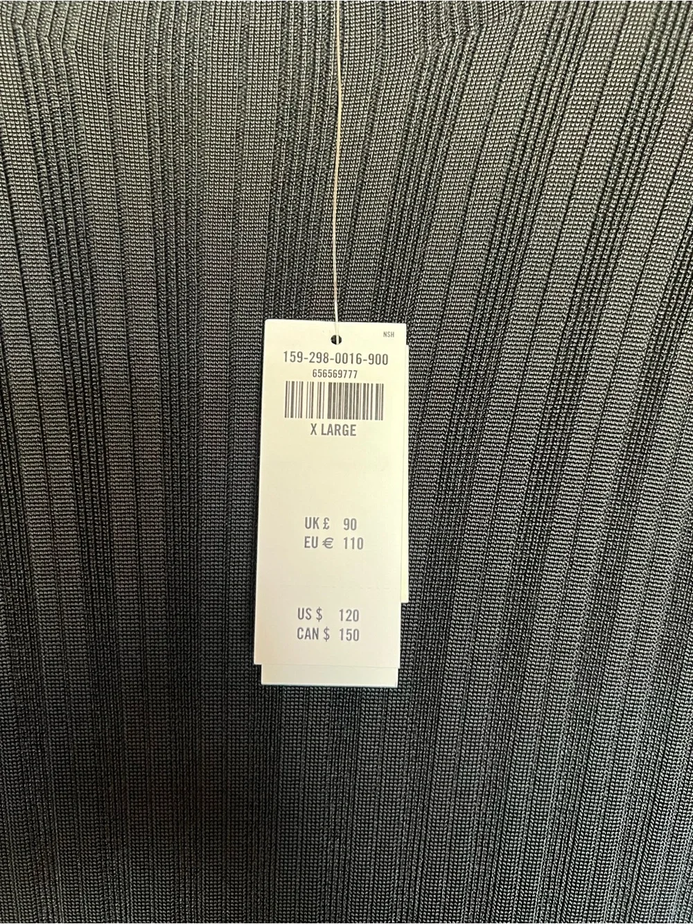 NWT Abercrombie & Fitch Black Ribbed Maxi Dress | Size XL