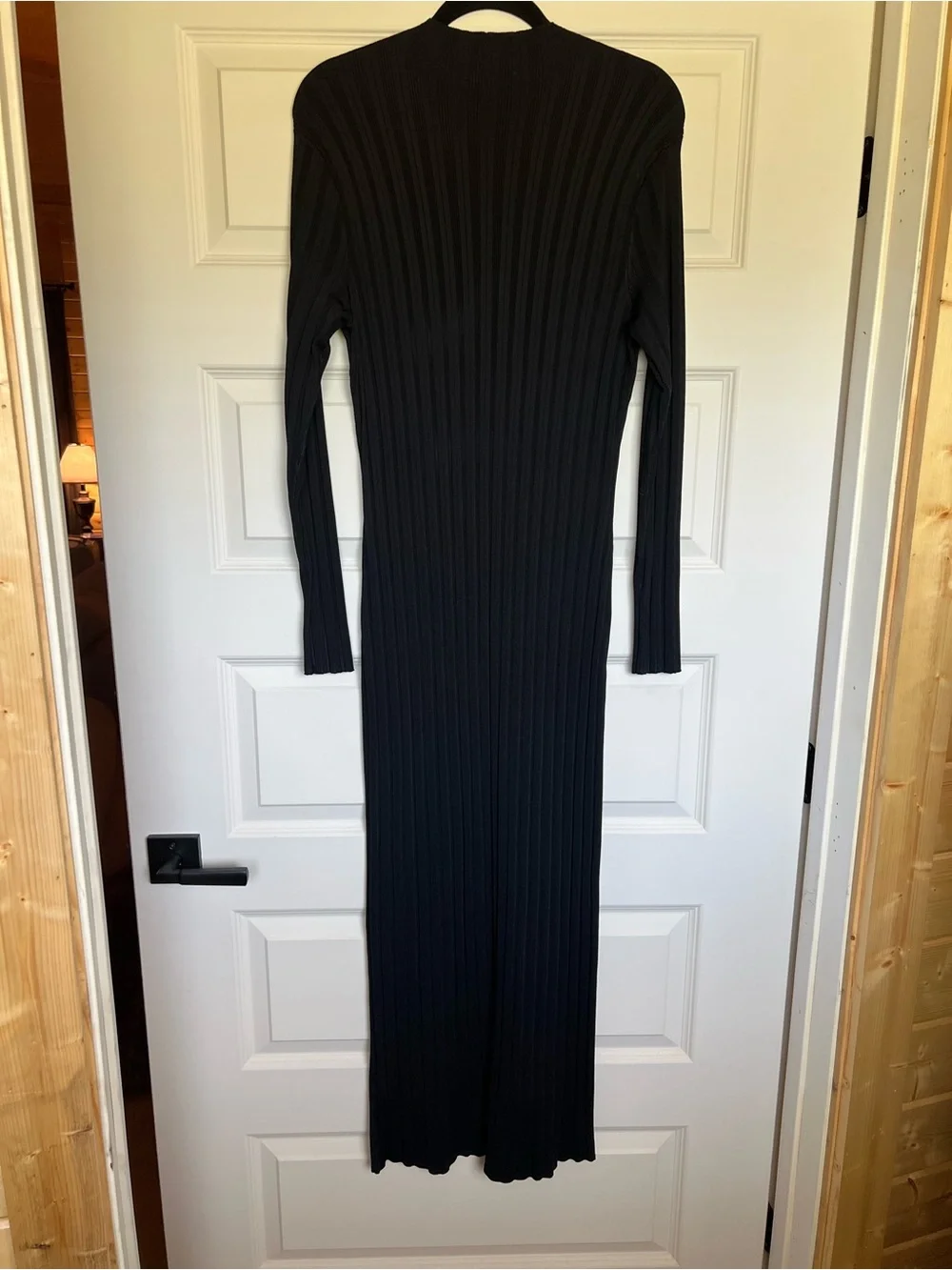 NWT Abercrombie & Fitch Black Ribbed Maxi Dress | Size XL