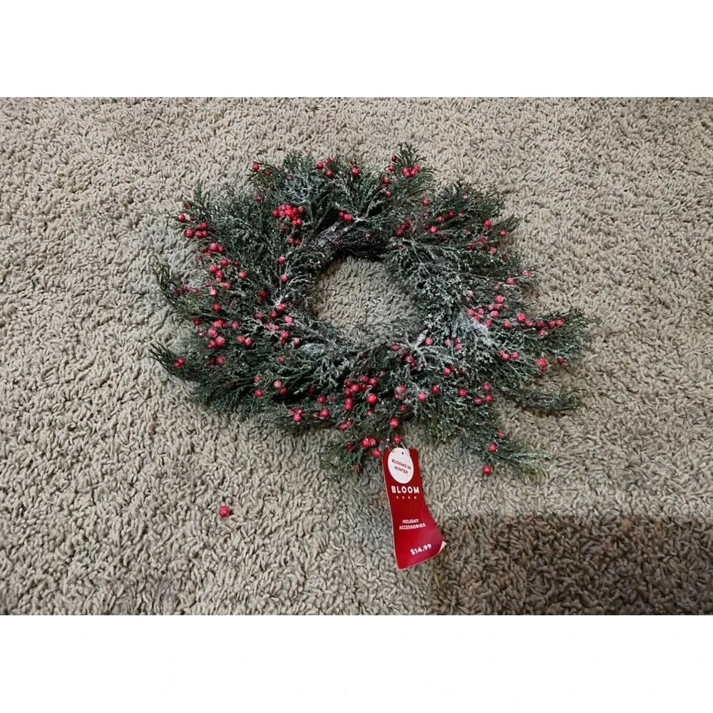 New‎ place & Time Bloom room holiday accessory winter/Christmas Xmas wreath