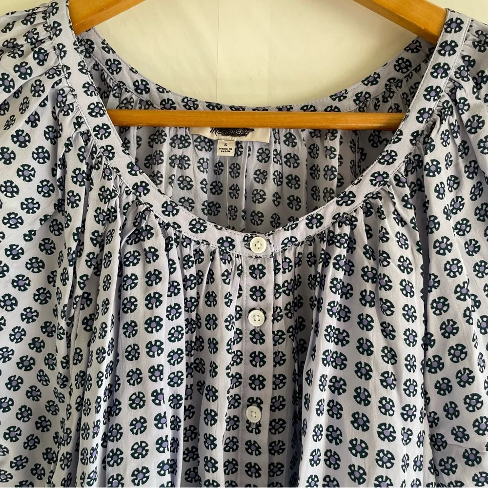 Madewell blue puff
