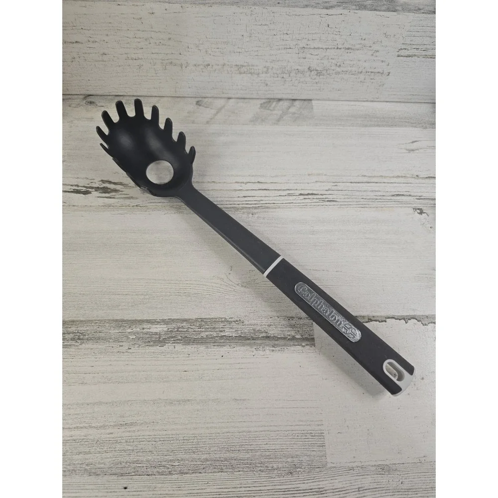 Calphalon Nylon Pasta Fork‎ Spaghetti Server Black Gray Heat Resistant Nonstick