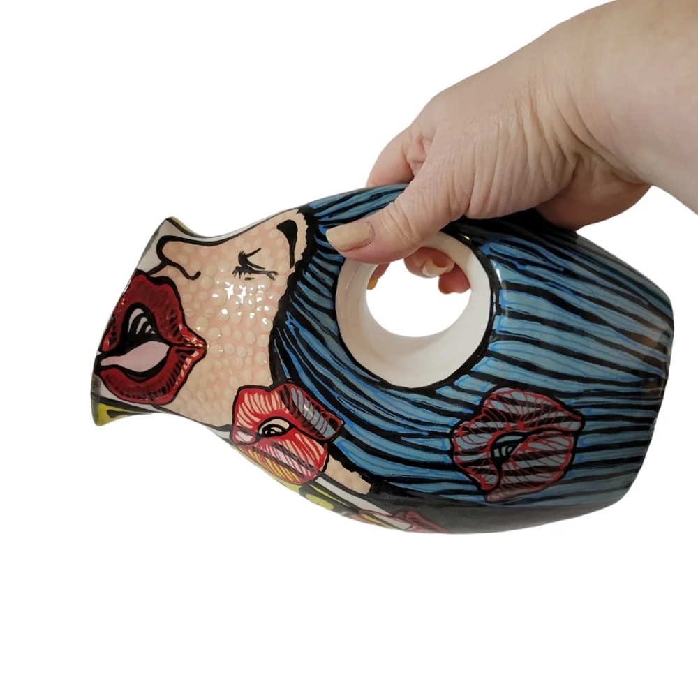 Kaffers Illustrations Pottery Pitcher Hand Crafted