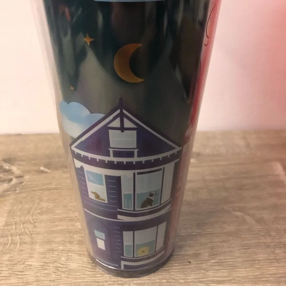 Starbucks San Francisco Painted Ladies Large 24‎ Oz Cold Cup Tumbler with Straw