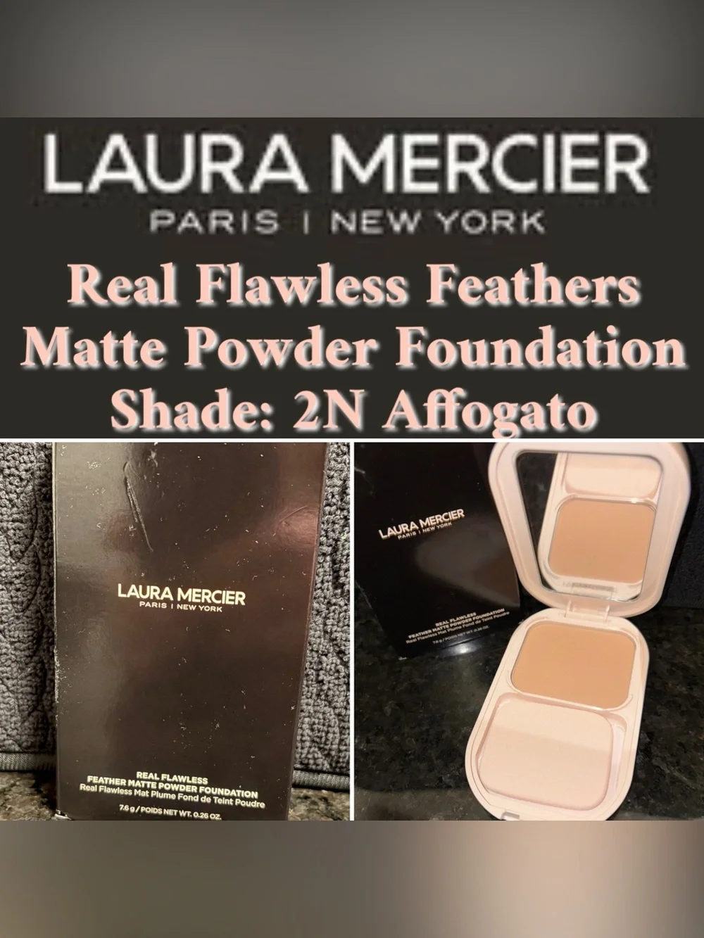 Laura Mercier Real Flawless Feathers Matte Powder Foundation - New in Box