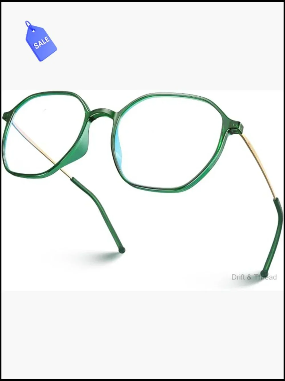 Ultralight TR90 Hexagonal Blue Light Blocking Glasses Anti-Slip
