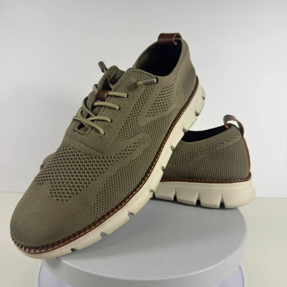 Wingtip Oxford Mens Olive Green Sneakers C24948‎