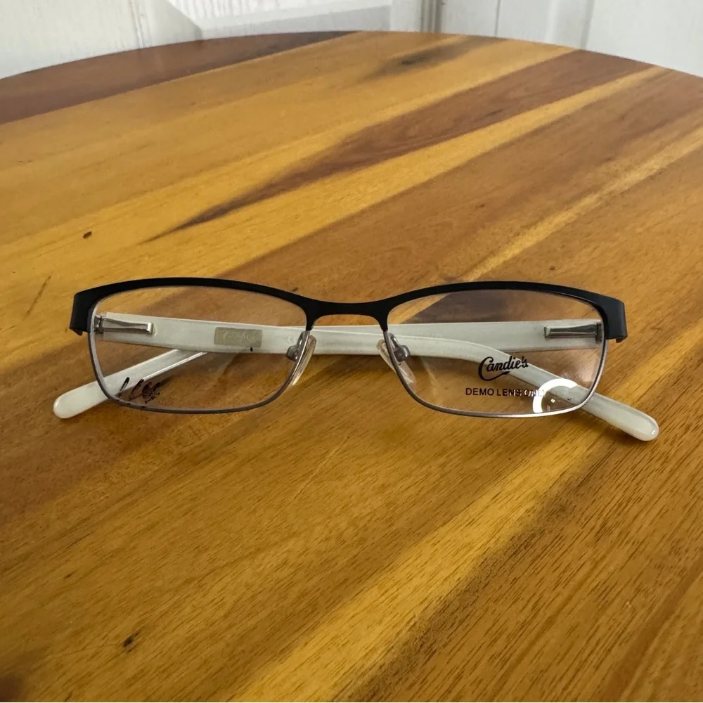 Candie’s C Onix BLK Black Half rim cat eye‎ eyeglasses frames 50 16 135