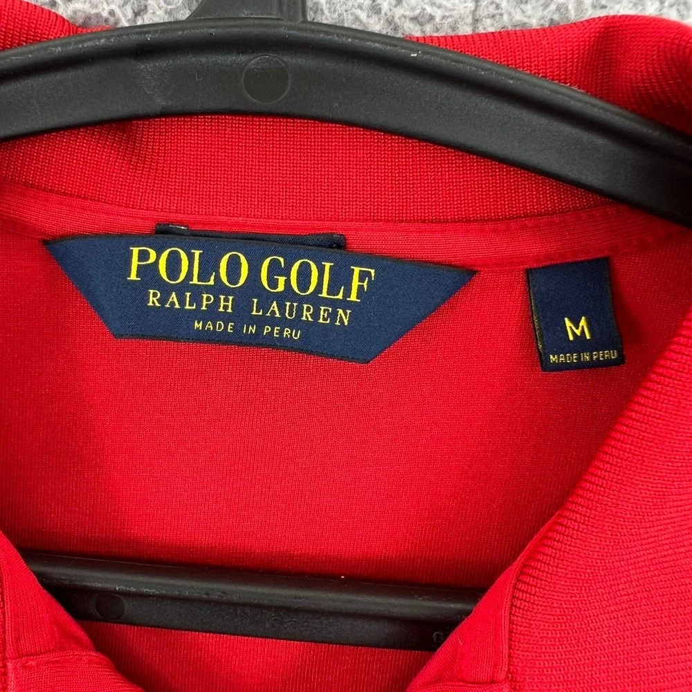 POLO GOLF Ralph Lauren Polo Shirt Men Medium Red Kitchen‎ Aid Senior PGA Logo