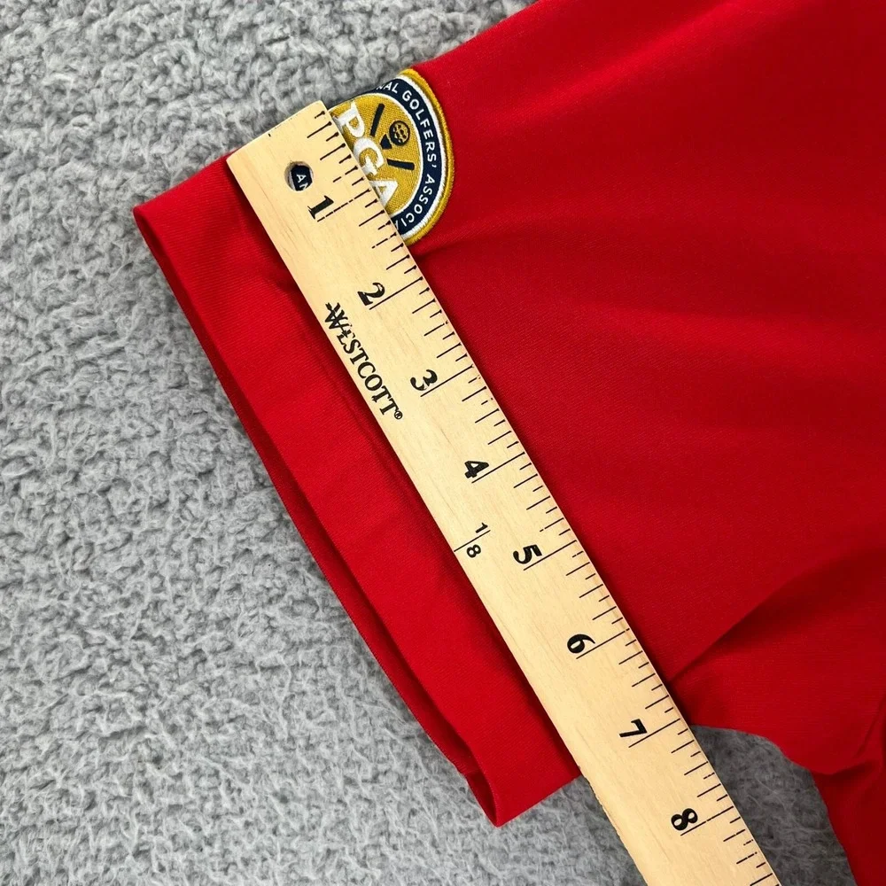 POLO GOLF Ralph Lauren Polo Shirt Men Medium Red Kitchen‎ Aid Senior PGA Logo