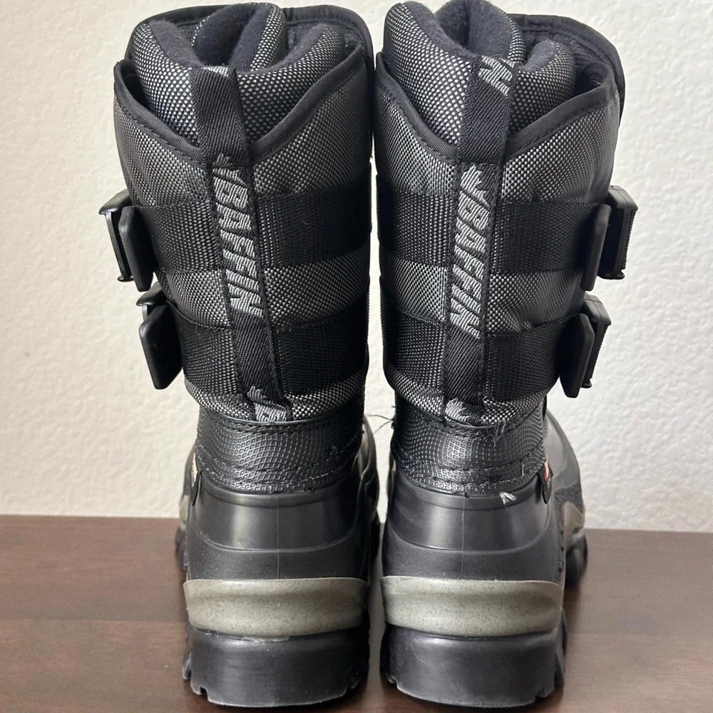 Baffin Technology Kids Size 4R Cold Weather Boots Black/gray Buckle Ski‎ Snow