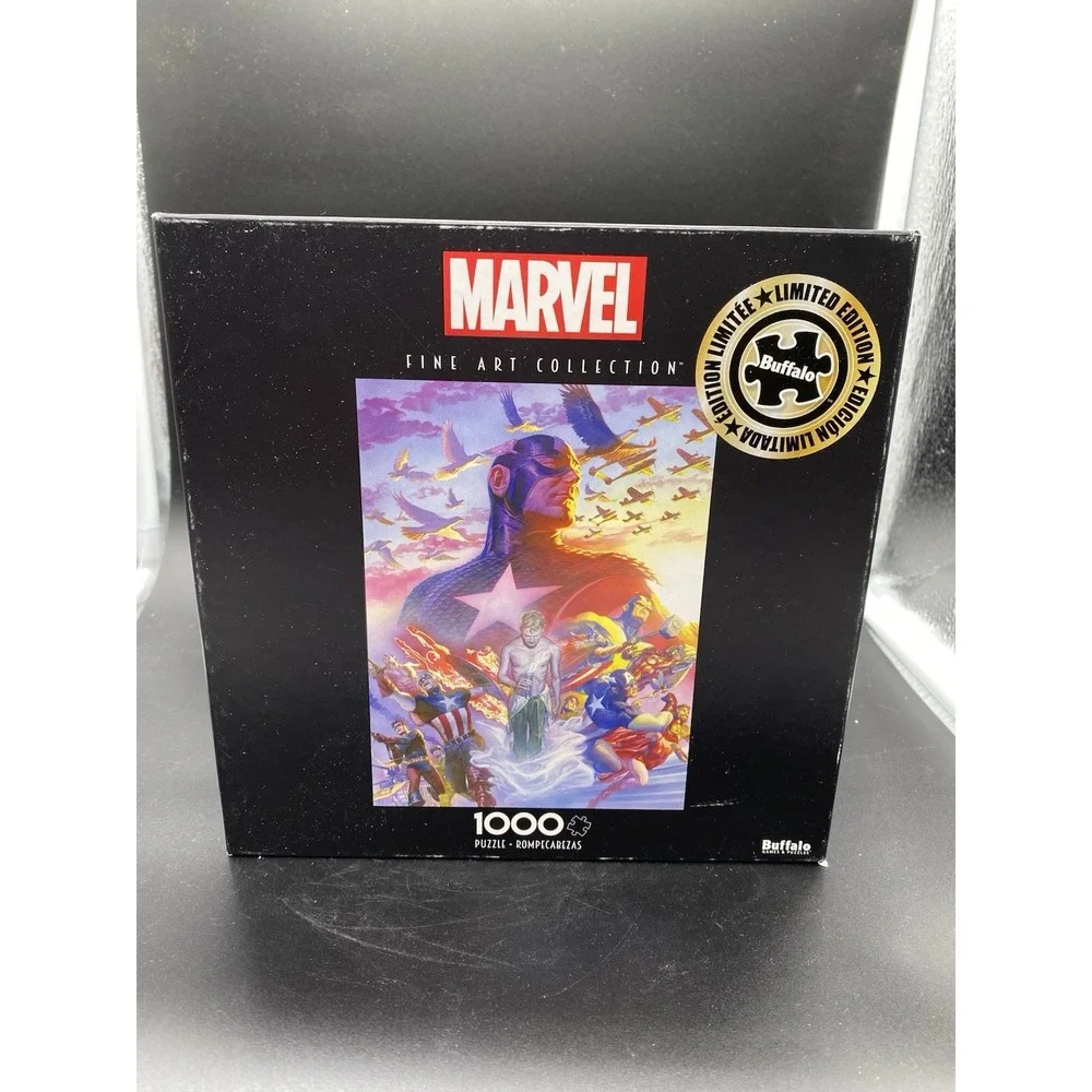 Captain America-Puzzle 1000 Pcs, Marvel Fine Art Collection- Limited Edition-New