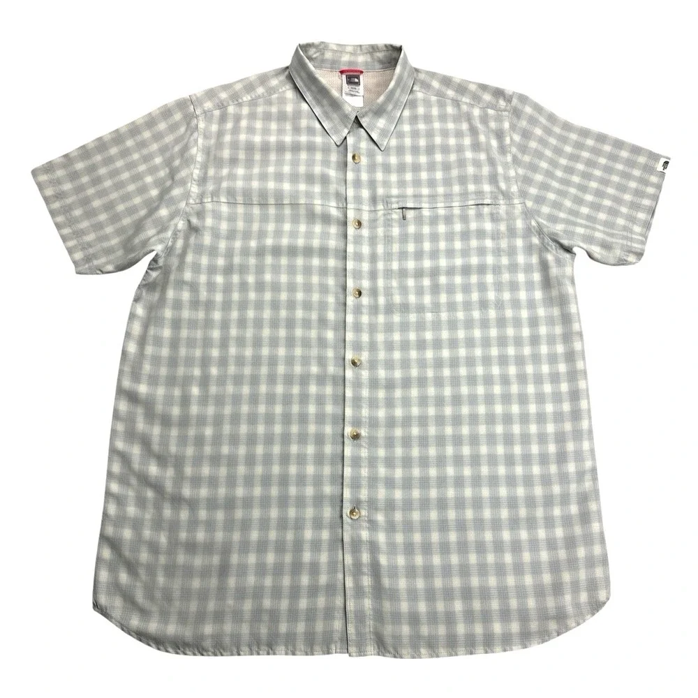 The North Face Men's Performance Short Sleeve Gingham‎ Shirt – Modal Blend, XL