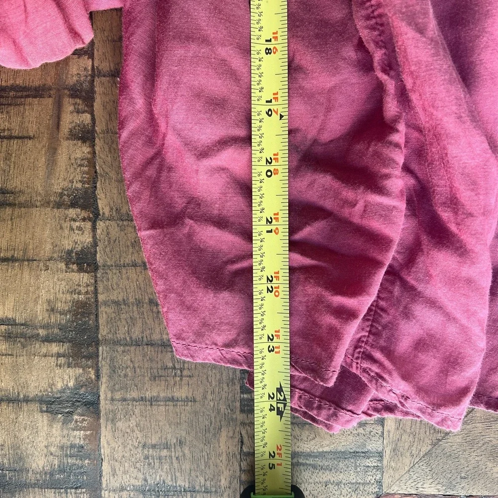 Free People Size XS Have It My Way Top Beaded Tie‎ Back Peasant Pink Boho Fairy