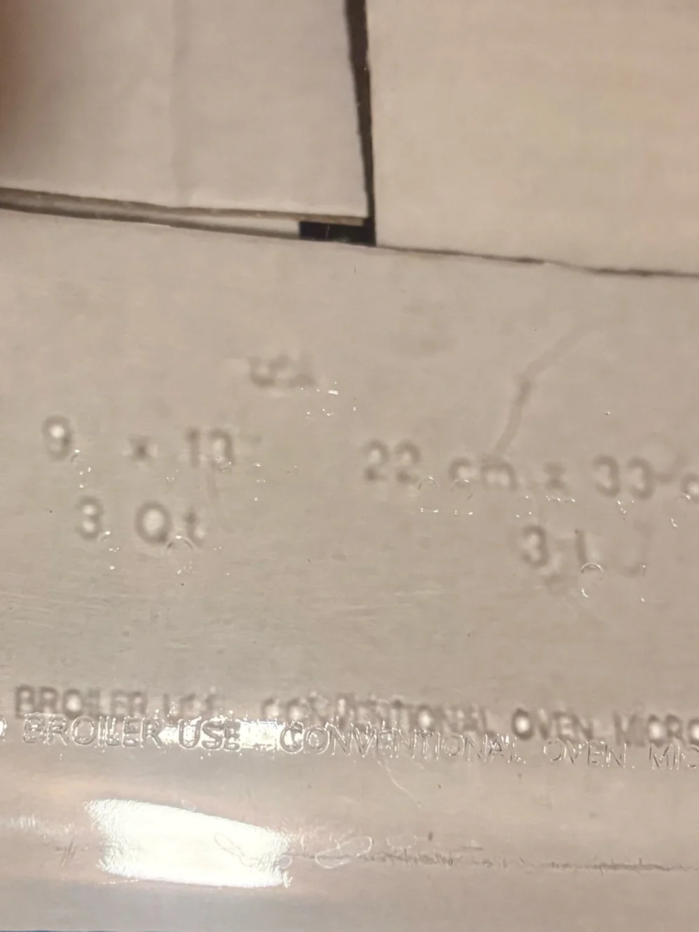 Pyrex rectangular label
