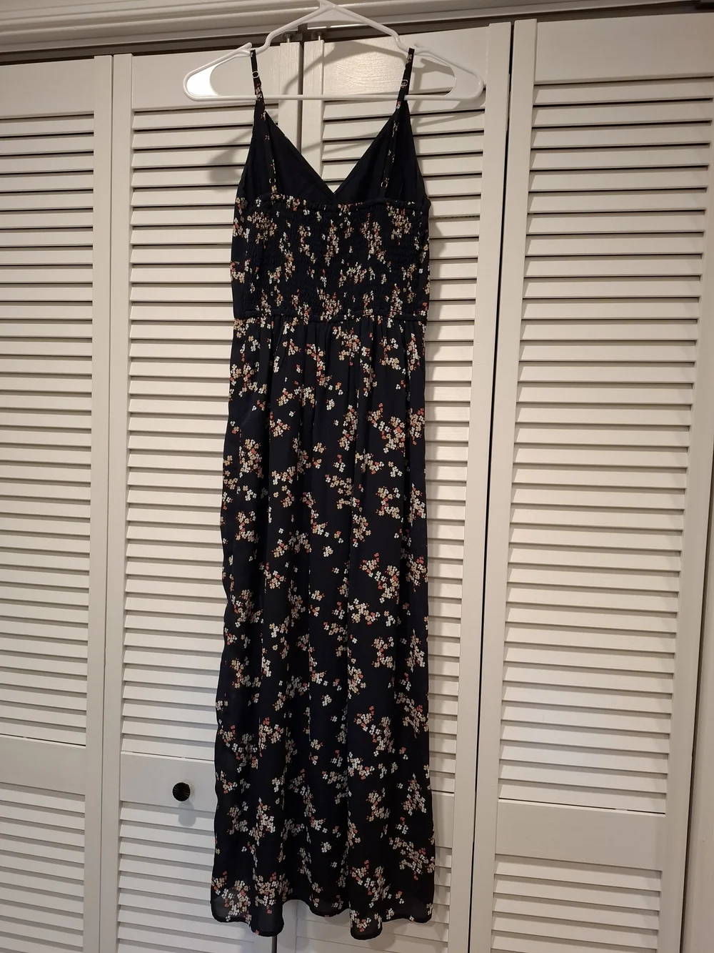 Abercrombie & Fitch Navy Floral Slip Maxi Dress