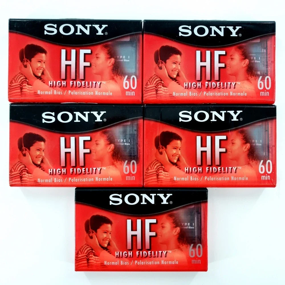 Sony HF 60 High Fidelity Normal Bias Blank Cassette Tapes Lot Of 5 Brand New