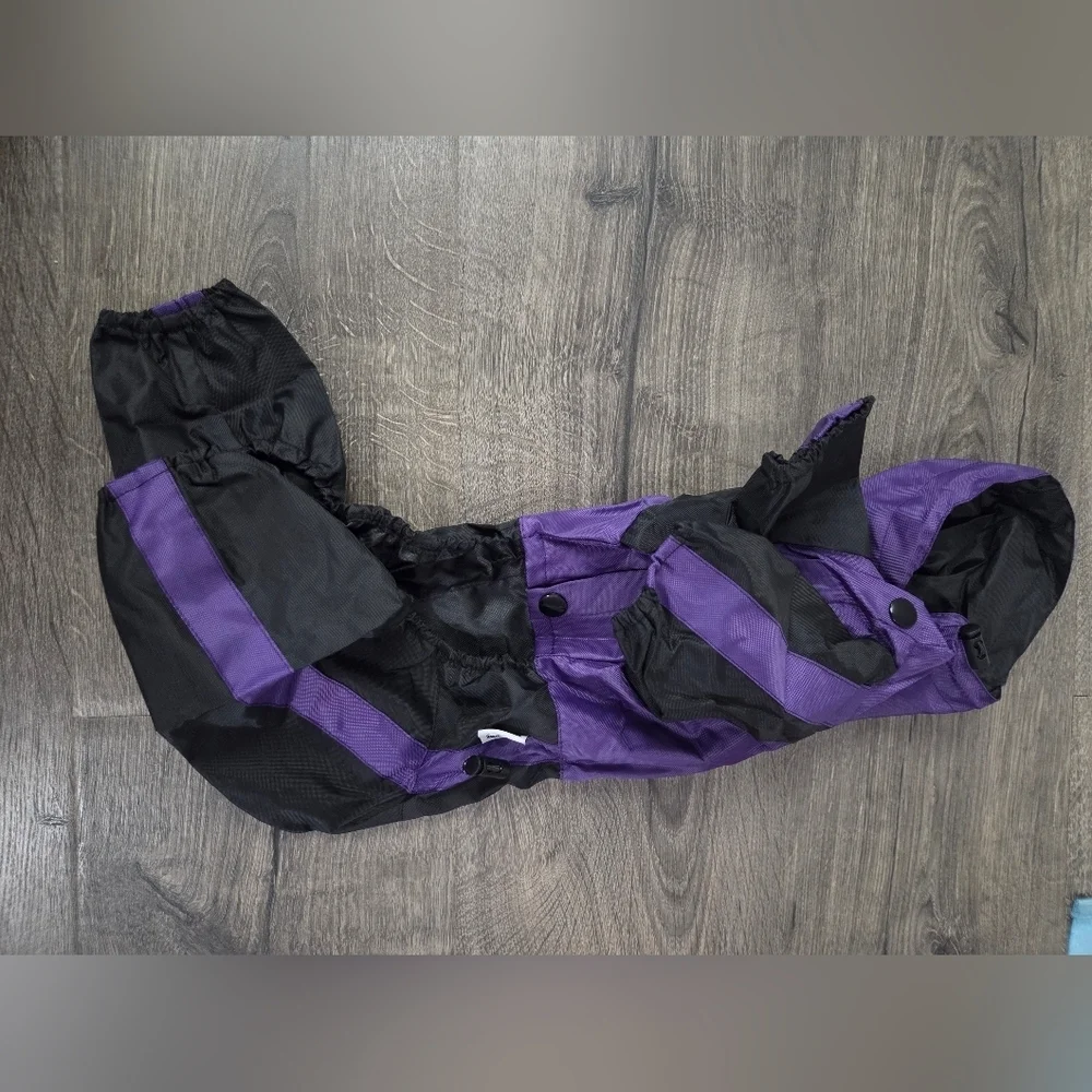 Waterproof dog raincoat with removable hood size S/M NEW