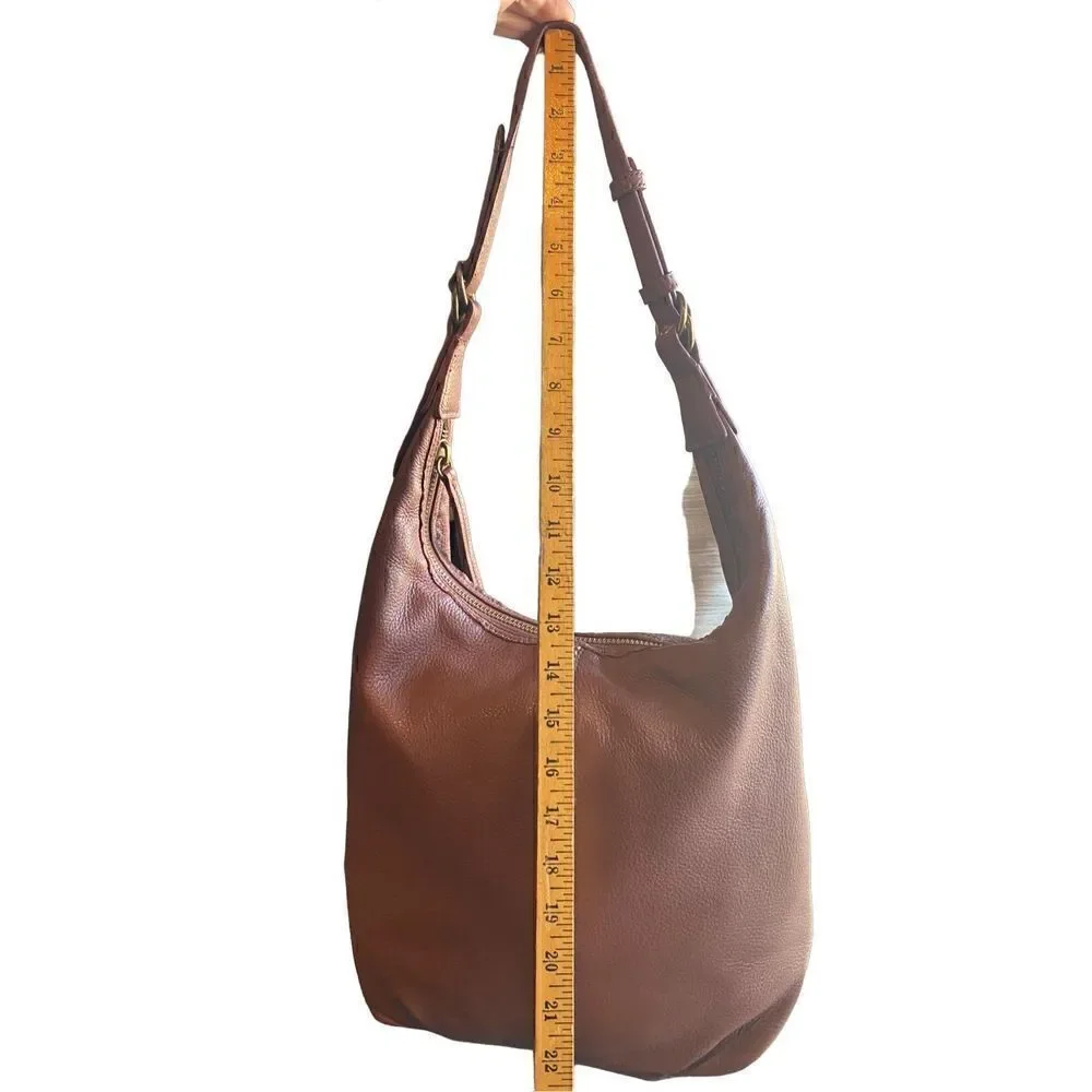 Lucky Brand brown leather over the shoulder  large hobo bag rare